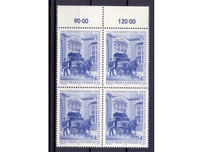 Österreich 1974 Tag der Briefmarke 4er Block  / **