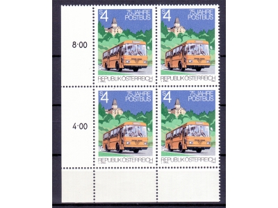 Österreich 1982 Postbusverkehr 4er Block / **