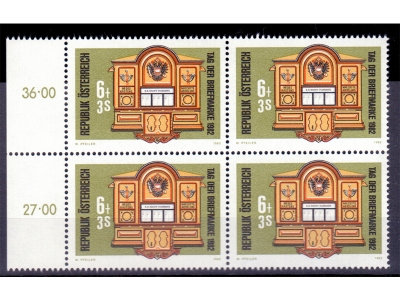 Österreich 1982 Tag der Briefmarke 4er Block / **