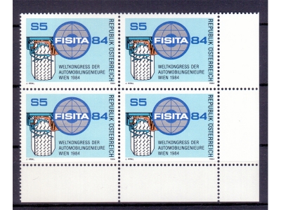 Österreich 1984 FISITA Wien 4er Block / **