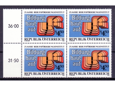 Österreich 1985 Berufsförderungsinstitut 4er Block / **