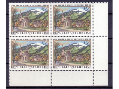 Österreich 1988 1200 Jahre Brixen im Thale 4er Block / **