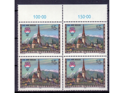 Österreich 1988 1200 Jahre Brixlegg 4er Block / **