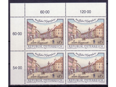 Österreich 1996 800 Jahre Klagenfurt 4er Block / **