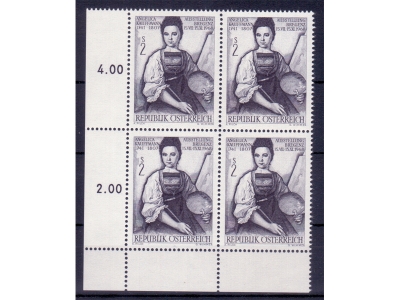 Österreich 1968 Angelica Kauffmann Bregenz 4er Block / **