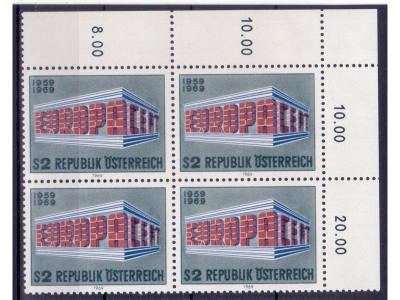 Österreich 1969 Europamarke 4er Block / **