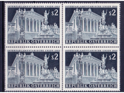 Österreich 1969 Tagung der interparl. Union 4er Block / **