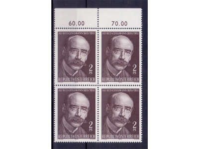 Österreich 1970 Alfred Cossmann 4er Block / **