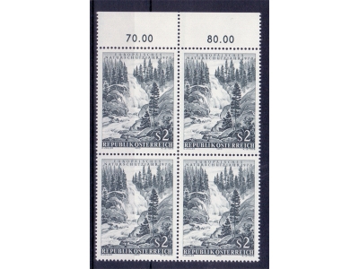 Österreich 1970 Naturschutzjahr 4er Block / **