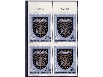 Österreich 1971 Handelskammer Wien 4er Block / **