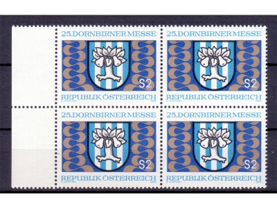 Österreich 1973 25 Jahre Dornbirner Messe 4er Block  / **