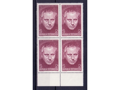 Österreich 1973 Max Reinhardt 4er Block  / **