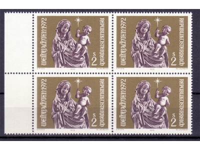 Österreich 1972 Weihnachten 4er Block  / **