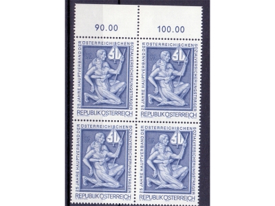 Österreich 1973 Sozialversicherungsträger 4er Block  / **