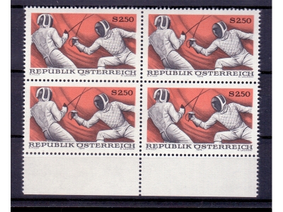 Österreich 1974 Sport 4er Block  / **