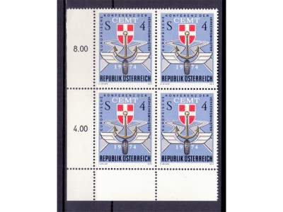 Österreich 1974 Verkehrssymbole 4er Block  / **
