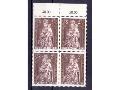Österreich 1974 Weihnachten 4er Block  / **