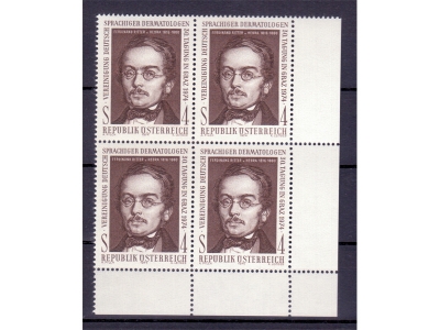 Österreich 1974 Ritter v. Hebra 4er Block  / **