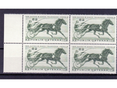 Österreich 1973 Trabrennverein 4er Block  / **