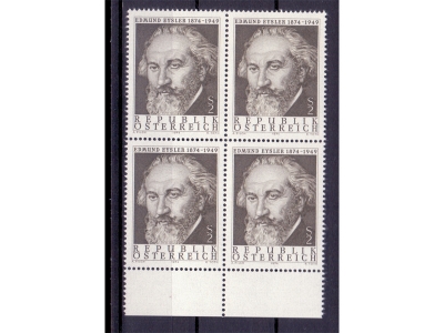 Österreich 1974 Edmund Eysler 4er Block  / **