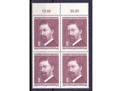 Österreich 1975 Heinrich Angeli 4er Block  / **