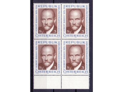 Österreich 1976 Robert Barany 4er Block / **