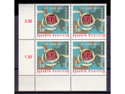 Österreich 1976 Austria Presseagentur APA 4er Block / **