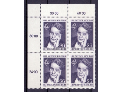 Österreich 1978 Lisa Meitner 4er Block / **