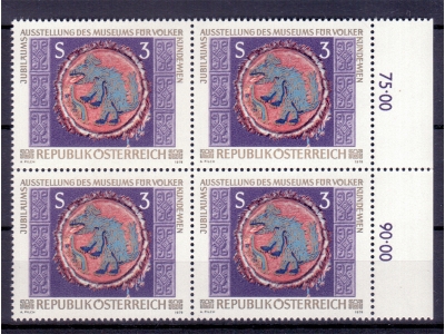 Österreich 1978 Völkerkunde Wien Ausstellung 4er Block / **
