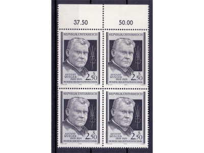 Österreich 1979 August Musger 4er Block / **