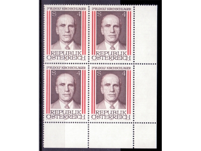 Österreich 1980 Rudolf Kirchschläger 4er Block / **