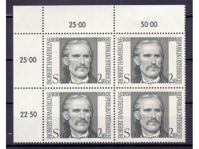 Österreich 1980 Robert Hamerling 4er Block / **