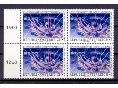 Österreich 1979 Diabetes Federation 4er Block / **