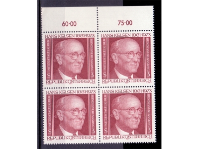 Österreich 1981 Hans Kelsen 4er Block / **