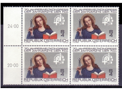 Österreich 1982 Kongreß der Zahnärzte 4er Block / **