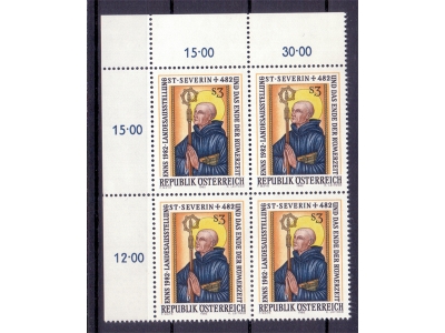 Österreich 1982 Landesausstellung St. Severin 4er Block / **