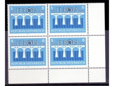 Österreich 1984 Europa CEPT 4er Block / **