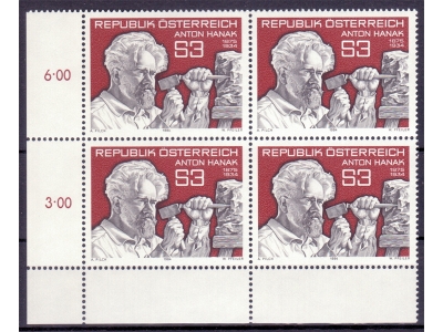 Österreich 1984 Anton Hanak 4er Block / **