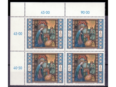 Österreich 1984 Weihnachten 4er Block / **