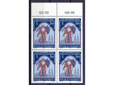 Österreich 1985 Klosterneuburg 4er Block / **