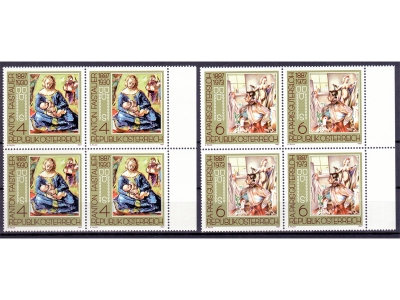 Österreich 1987 Anton Faistauer Albert Paris 4er Block / **