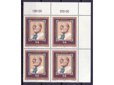 Österreich 1986 Otto Stoessl 4er Block / **