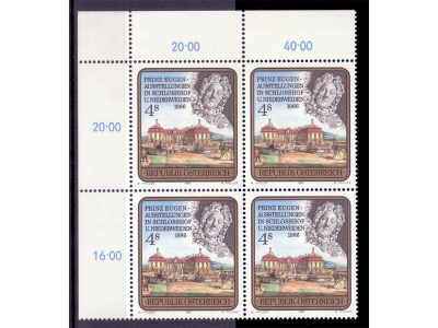 Österreich 1986 Prinz Eugen 4er Block / **