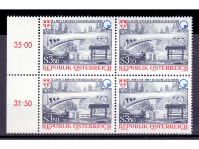Österreich 1985 Hochquellenwasserleitung 4er Block / **