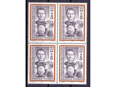 Österreich 1988 Pädagogischer Kongreß Don Bosco 4er Block / **