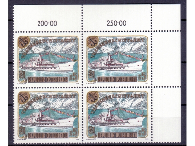 Österreich 1989 Traunseeschiffahrt 4er Block / **