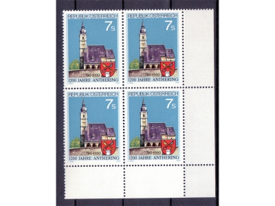 Österreich 1990 1200 Jahre Anthering 4er Block / **