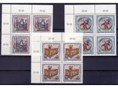 Österreich 1992 Volksbrauchtum 4er Block / **