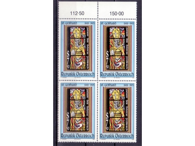 Österreich 1995 Heilige Gebhard 4er Block / **