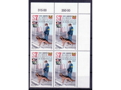 Österreich 1997 Blindenselbsthilfe 4er Block / **